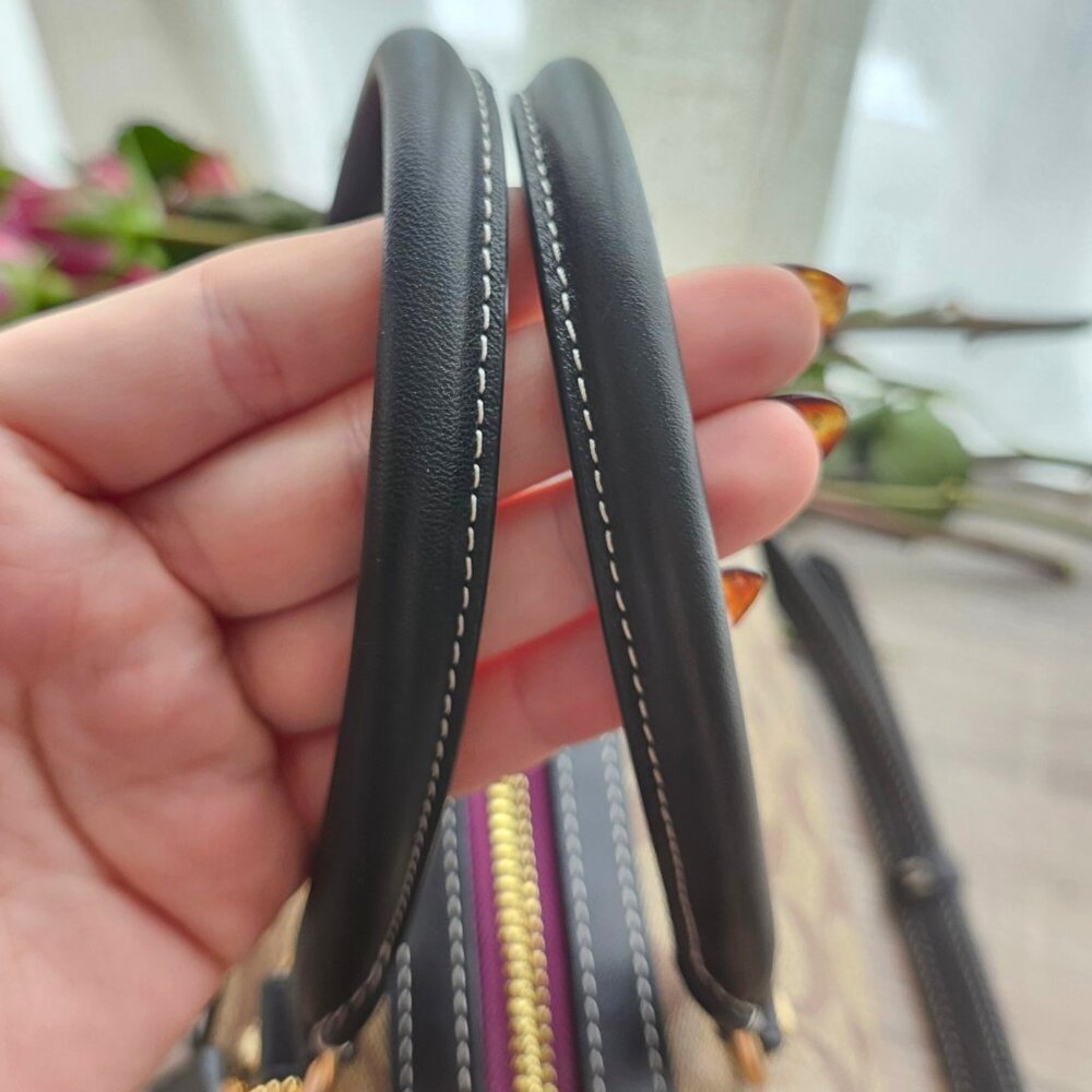 Coach X Disney Villain Patches Rowan Satchel - Signature Canvas & Gold Hardware - Picture 7 of 13